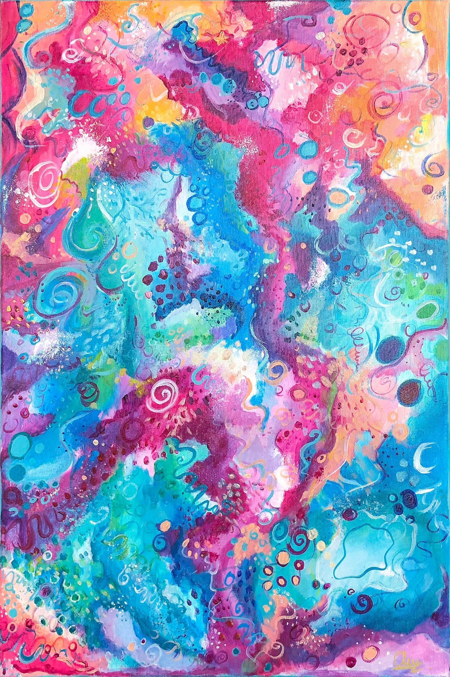 duży obraz do salonu obraz abstrakcja nowoczesny kolorowy abstrakcyjny obraz