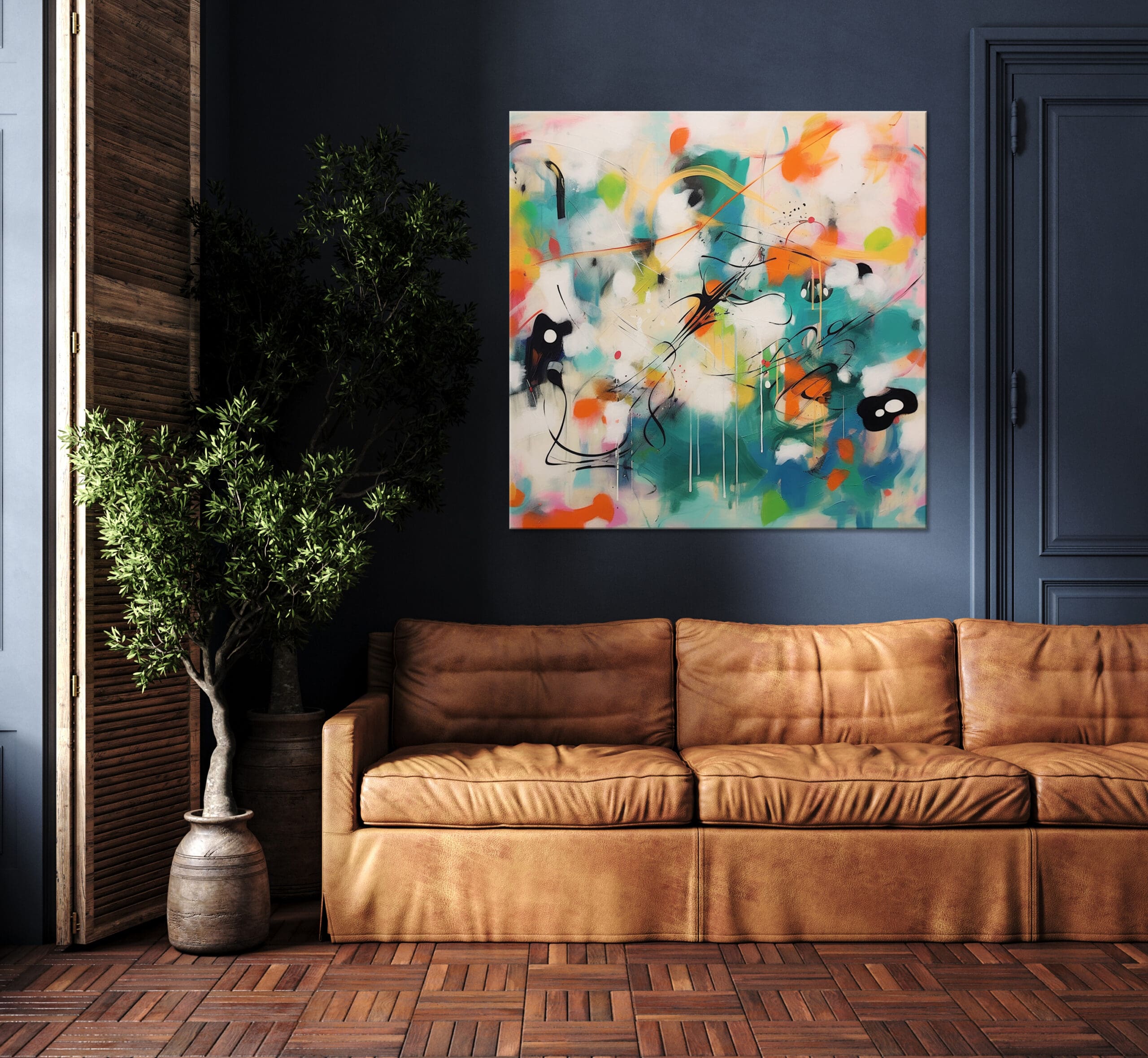 zielony obraz abstrakcyjny